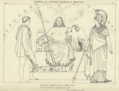 Council of Jupiter, Minerva and Mercury by John Flaxman